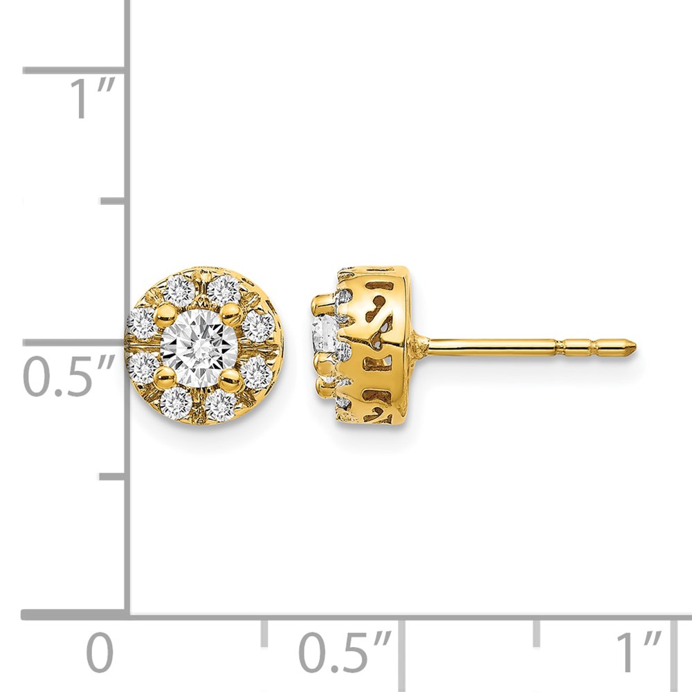 14k Diamond Semi-mount Stud Earrings (EM5484-025-YA)
