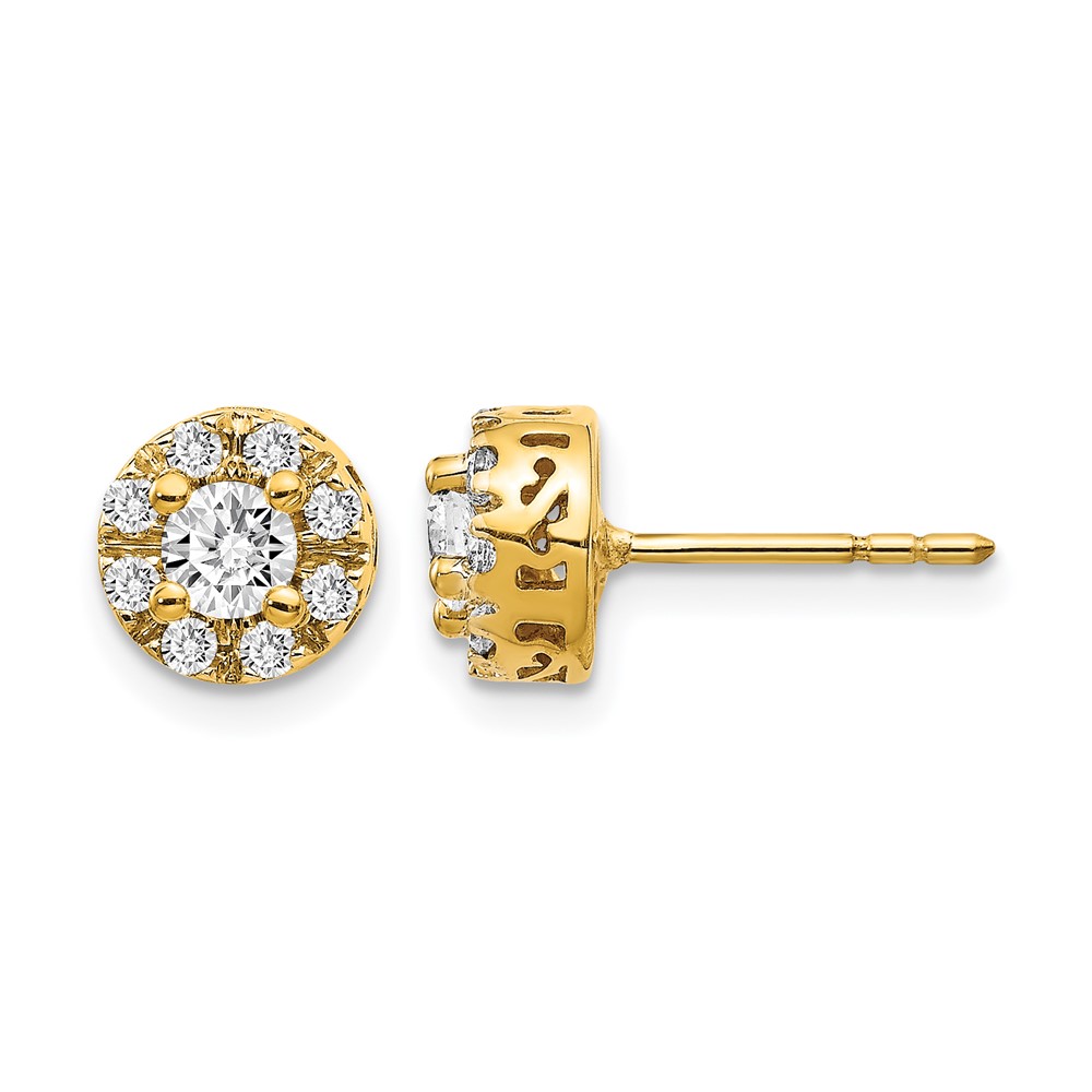 14k Diamond Semi-mount Stud Earrings (EM5484-025-YA)