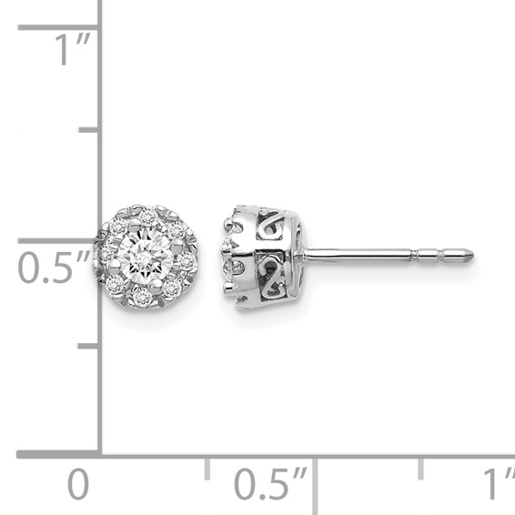 Diamond Semi-Mount Stud Earrings