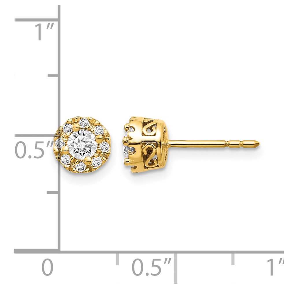 14k Diamond Semi-mount Stud Earrings (EM5485-010-YA)