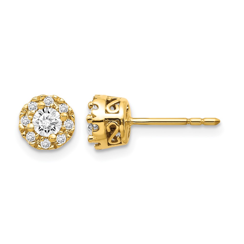 14k Diamond Semi-mount Stud Earrings (EM5485-010-YA)