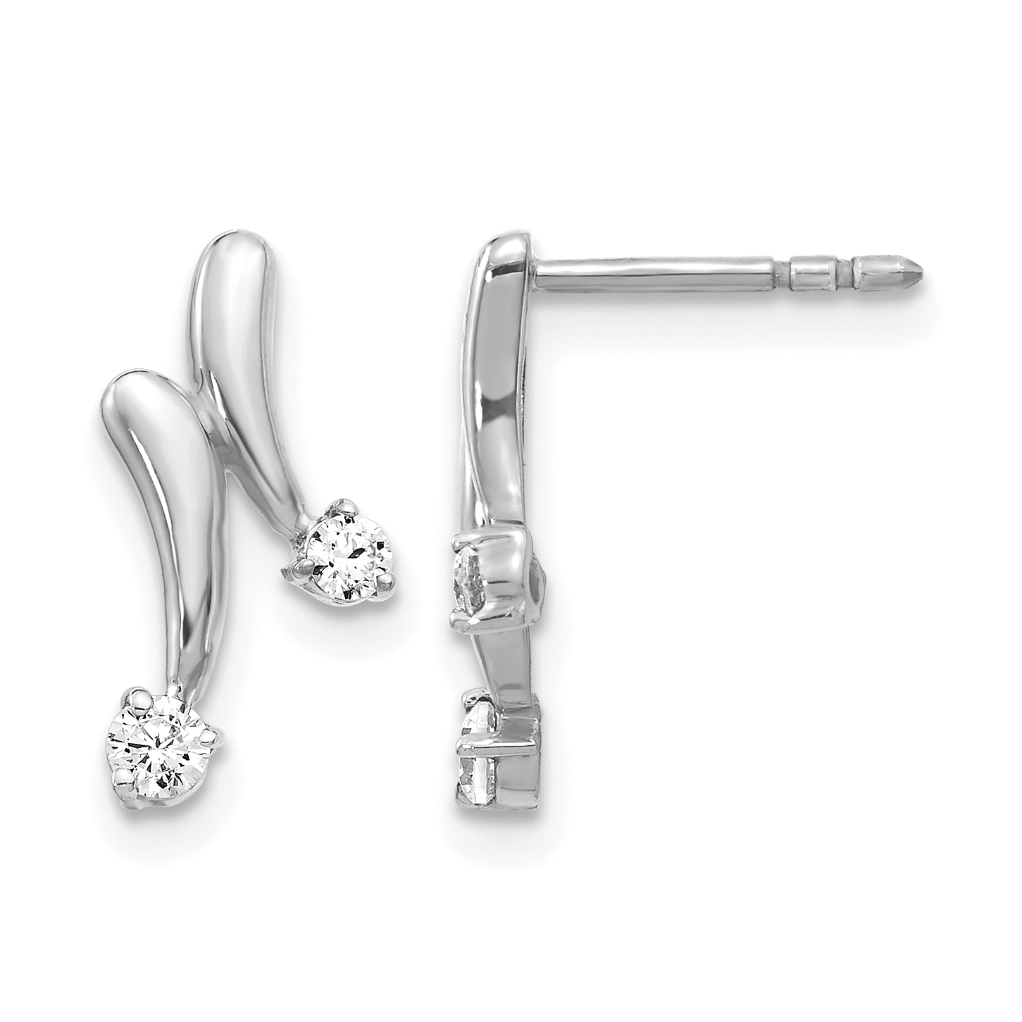 14k White Gold Diamond Earrings (EM5491-020-WA)