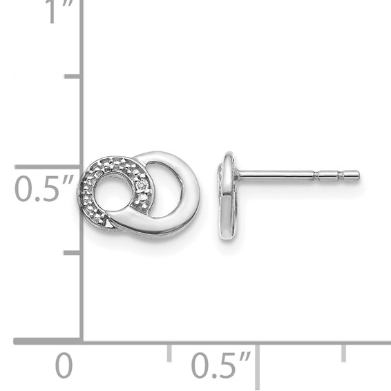 Gold Diamond Post Earrings