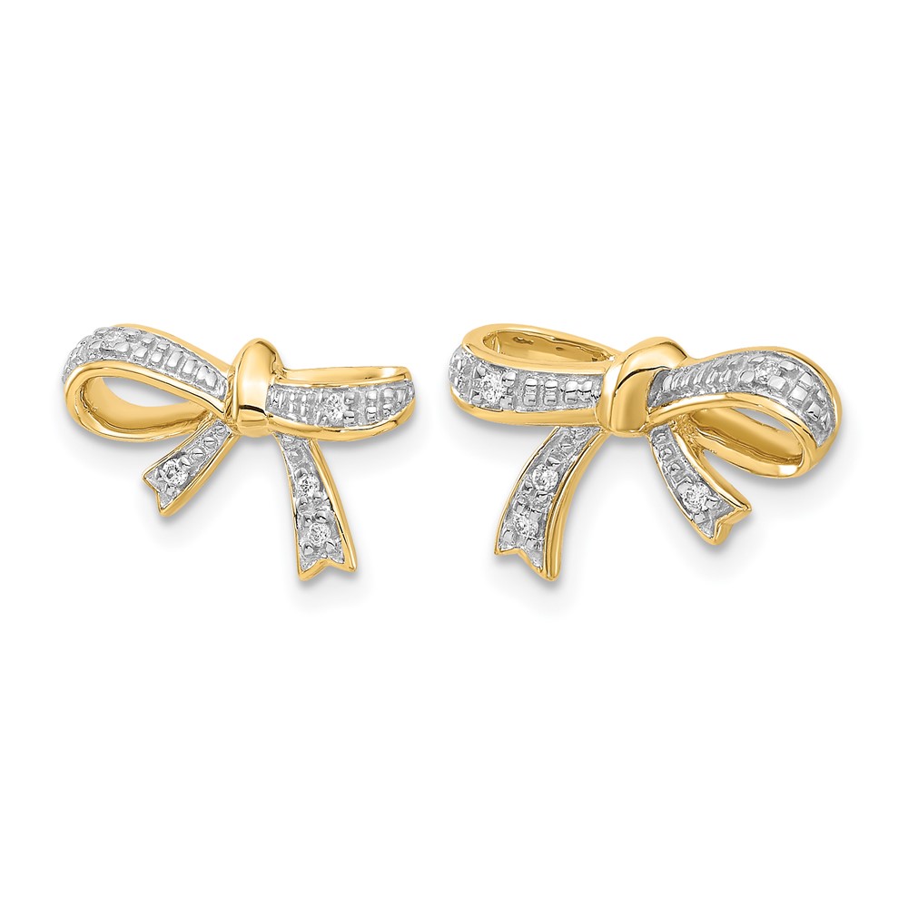 14k Diamond Bow Post Earrings (EM5507-005-YA)