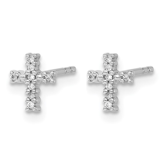Diamond Cross Post Earrings