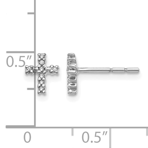 Diamond Cross Post Earrings