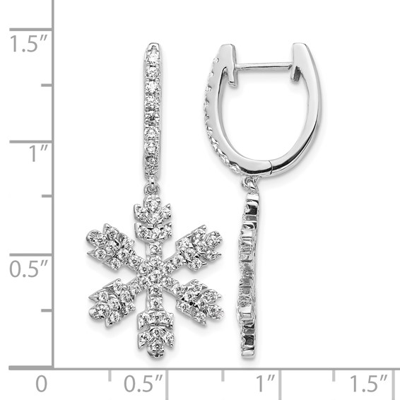 Diamond Snowflake Earrings