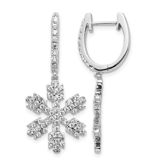 Diamond Snowflake Earrings
