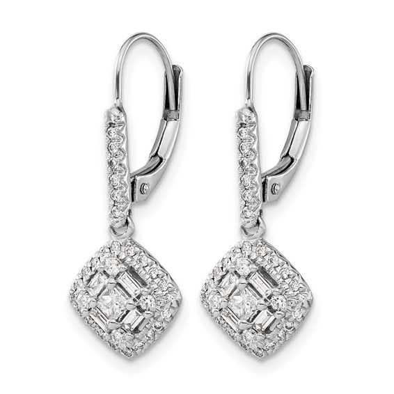 Diamond Leverback Earrings