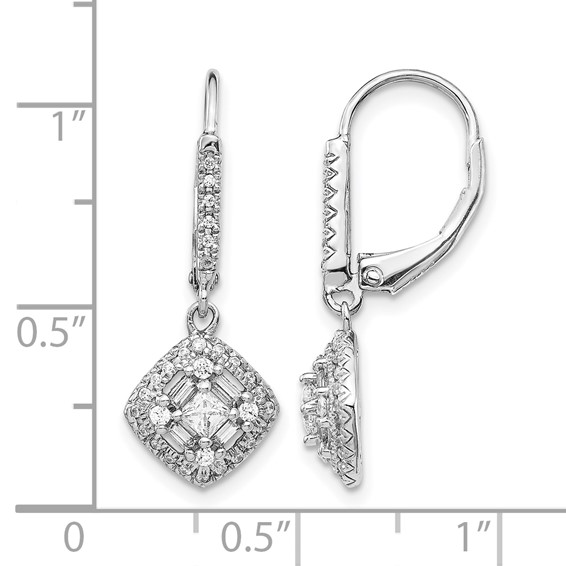 Diamond Leverback Earrings