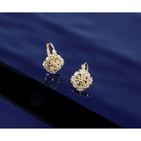 14K Yellow Gold 0.20 Carat Lab Grown Diamond VS SI+ G+ Twisted Setting Stud Post Earrings view 5