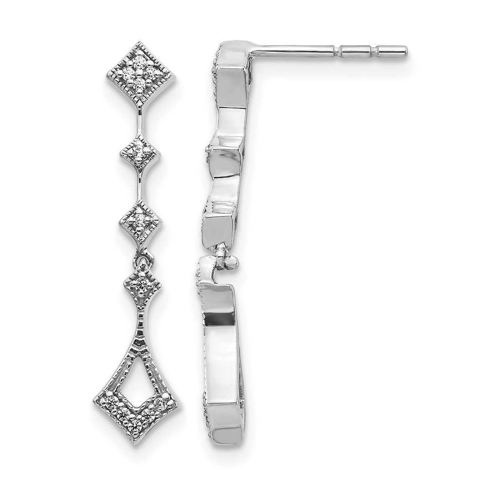 10k White Gold Diamond Vintage Earrings (EM5555-010-1WA)