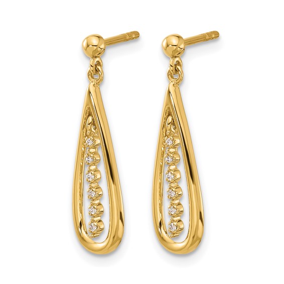 Diamond Teardrop Post Earrings