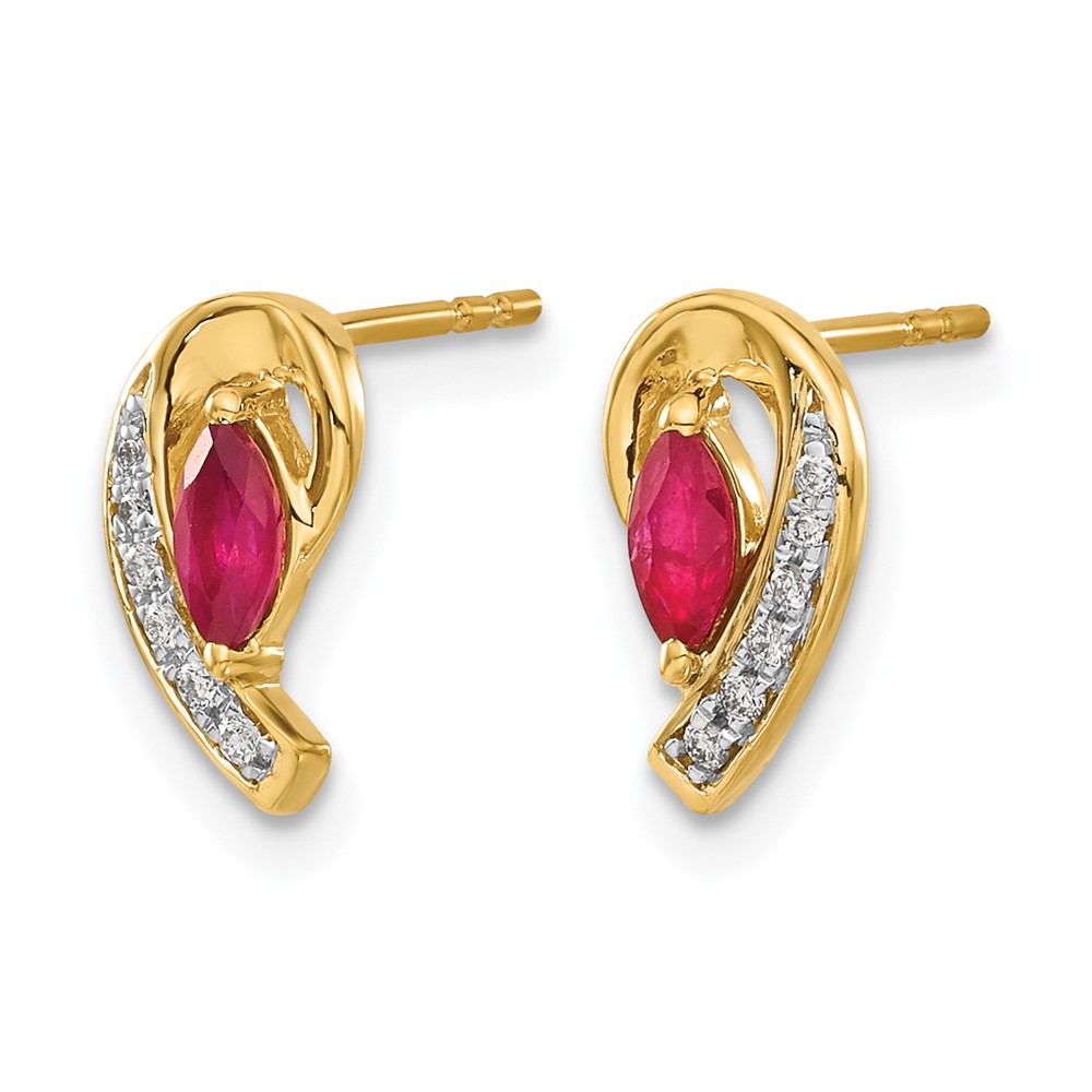 10k Diamond and Ruby Earrings (EM5592-RU-005-1YA)