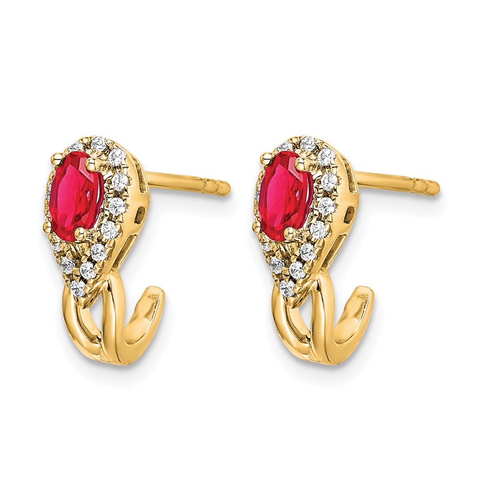 14k Diamond and Ruby Earrings (EM5593-RU-013-YA)