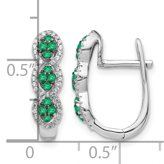 Diamond & Gemstone Hinged Earrings