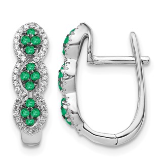 Diamond & Gemstone Hinged Earrings
