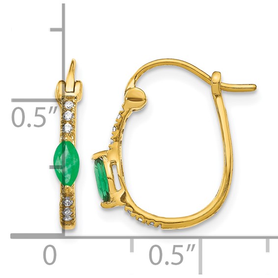 Diamond & Gemstone Hinged Hoop Earrings