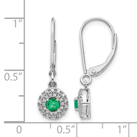 Diamond & Gemstone Leverback Earrings