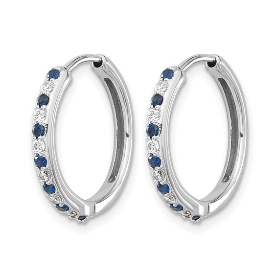 Diamond & Gemstone Hinged Hoop Earrings