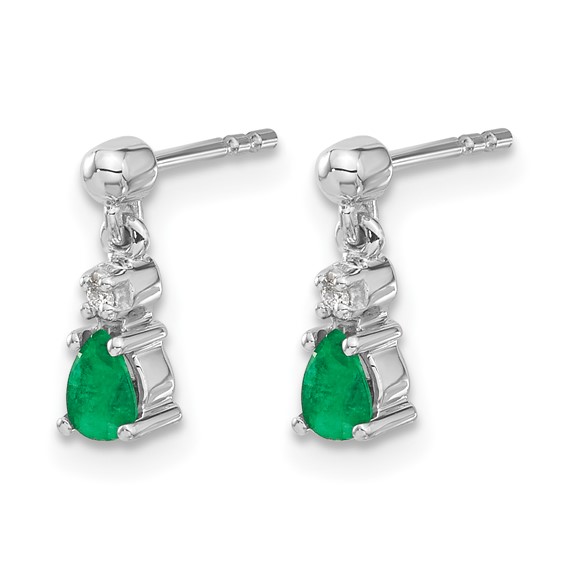 Diamond & Gemstone Dangle Post Earrings