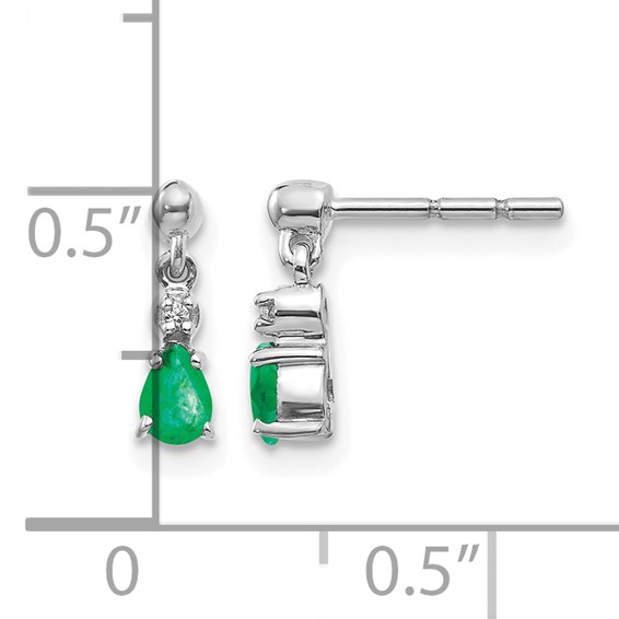 Diamond & Gemstone Dangle Post Earrings