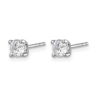 14K White Gold 0.50 Carat Lab Grown Diamond VS SI+ G+ Post Earrings view 2