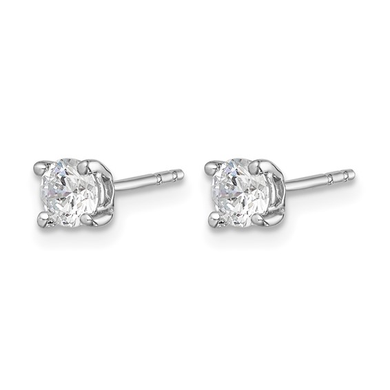 14k White Gold 1/2 carat Lab Grown Diamond VS/SI+ G+ Post Earrings