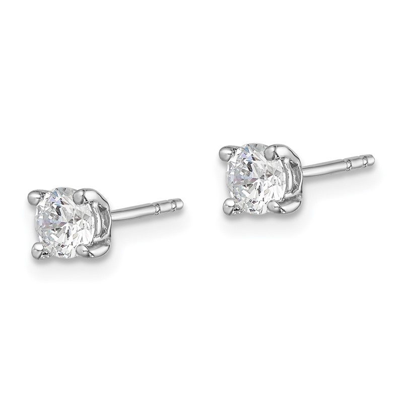 14k White Gold 1/2 carat Lab Grown Diamond VS/SI+ G+ Post Earrings