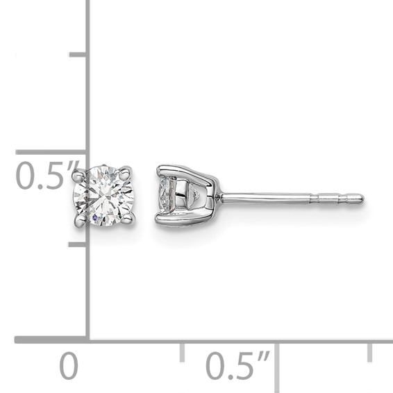 14k White Gold 1/2 carat Lab Grown Diamond VS/SI+ G+ Post Earrings