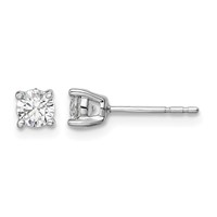 14K White Gold 0.50 Carat Lab Grown Diamond VS SI+ G+ Post Earrings view 1