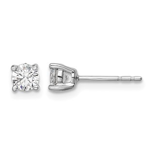 14k White Gold 1/2 carat Lab Grown Diamond VS/SI+ G+ Post Earrings
