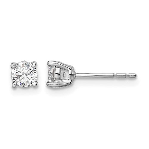 14K White Gold 0.50 Carat Lab Grown Diamond VS SI+ G+ Post Earrings