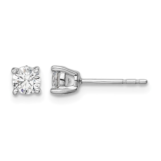 14k White Gold 1/2 carat Lab Grown Diamond VS/SI+ G+ Post Earrings