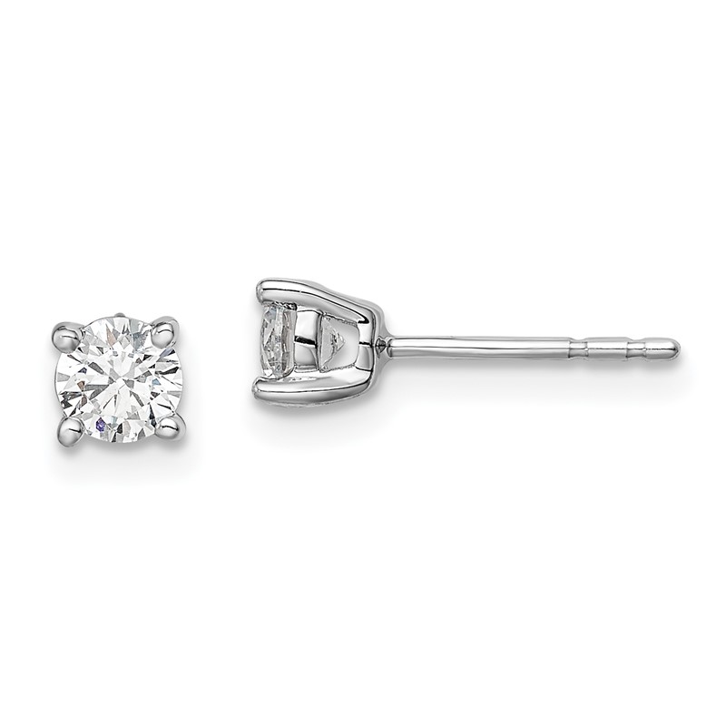 14k White Gold 1/2 carat Lab Grown Diamond VS/SI+ G+ Post Earrings
