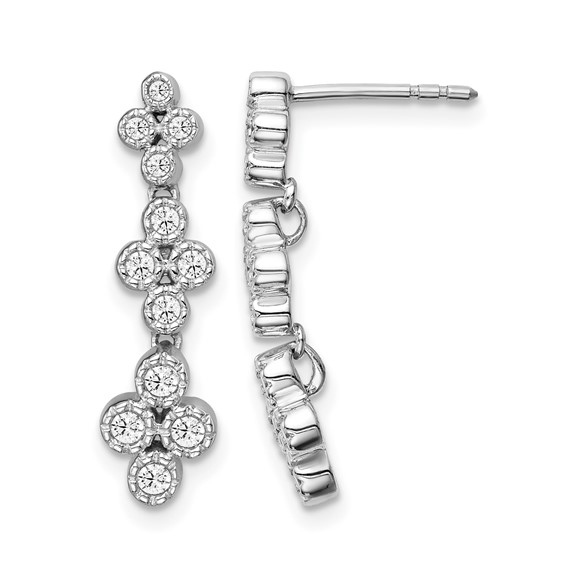 True Origin Lab Grown Diamond Bloom Fashion Dangle Earrings