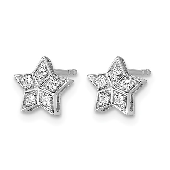 Diamond Star Post Earrings                                  