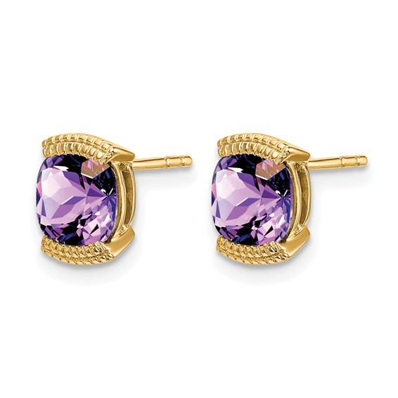 14k Gemstone Post Earrings                                                 