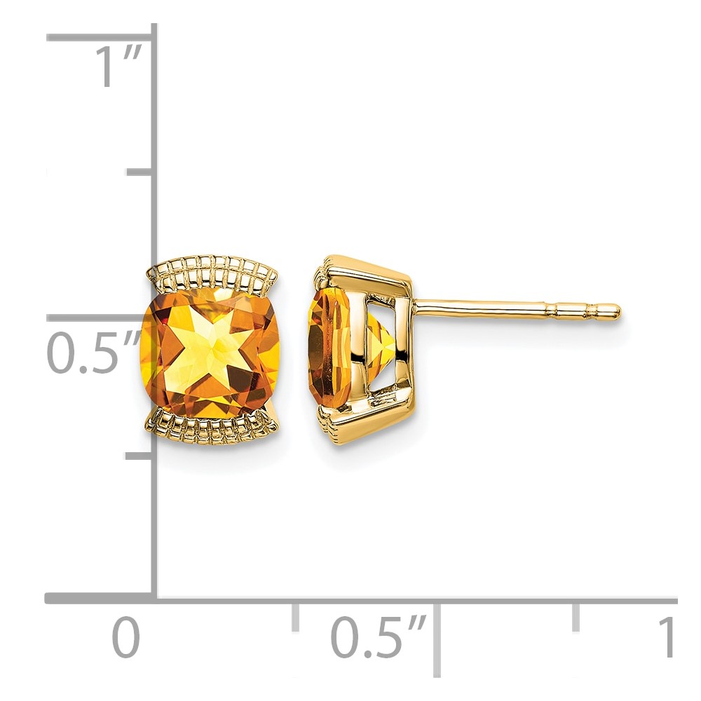 14k Citrine Post Earrings (EM7080-CI-Y)