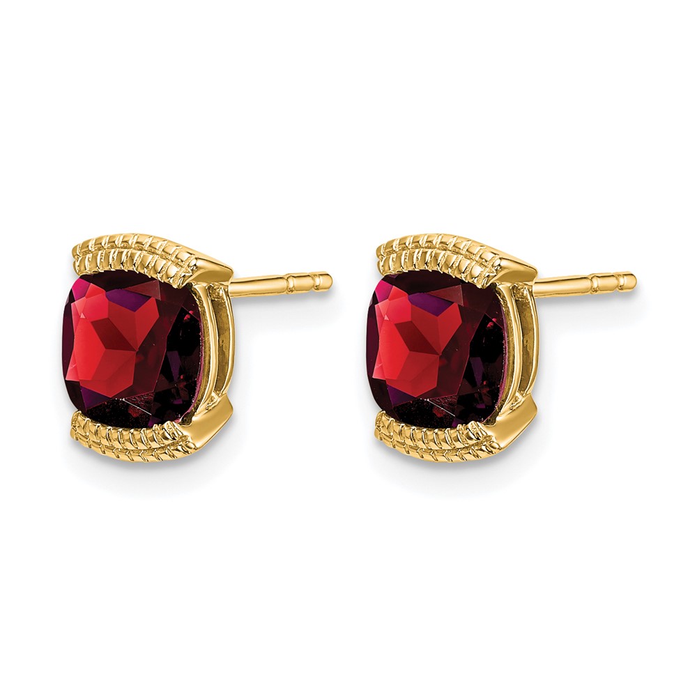 14k Garnet Post Earrings (EM7080-GA-Y)