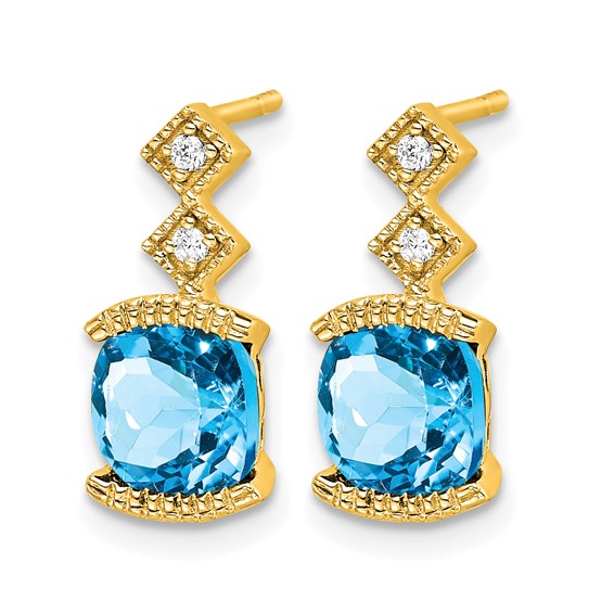 Gemstone and Diamond Earrings
