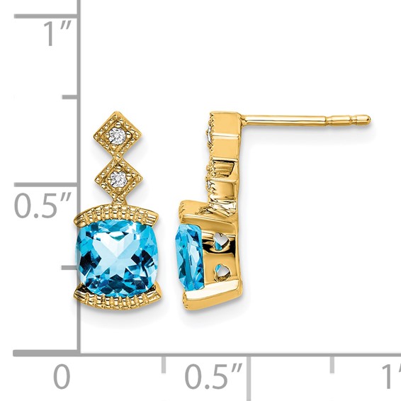 Gemstone and Diamond Earrings