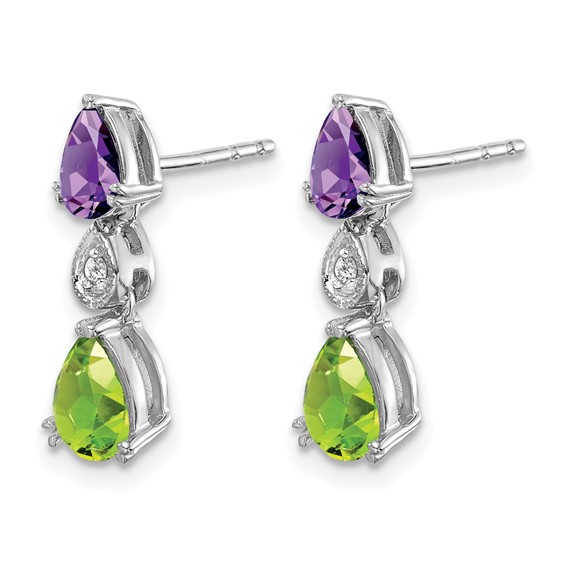 Gemstones and Diamond Earrings