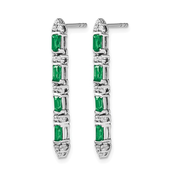 Gemstone & Diamond 4-Stone Dangle Earrings