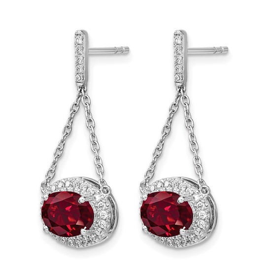 Gemstone & Diamond Dangle Earrings