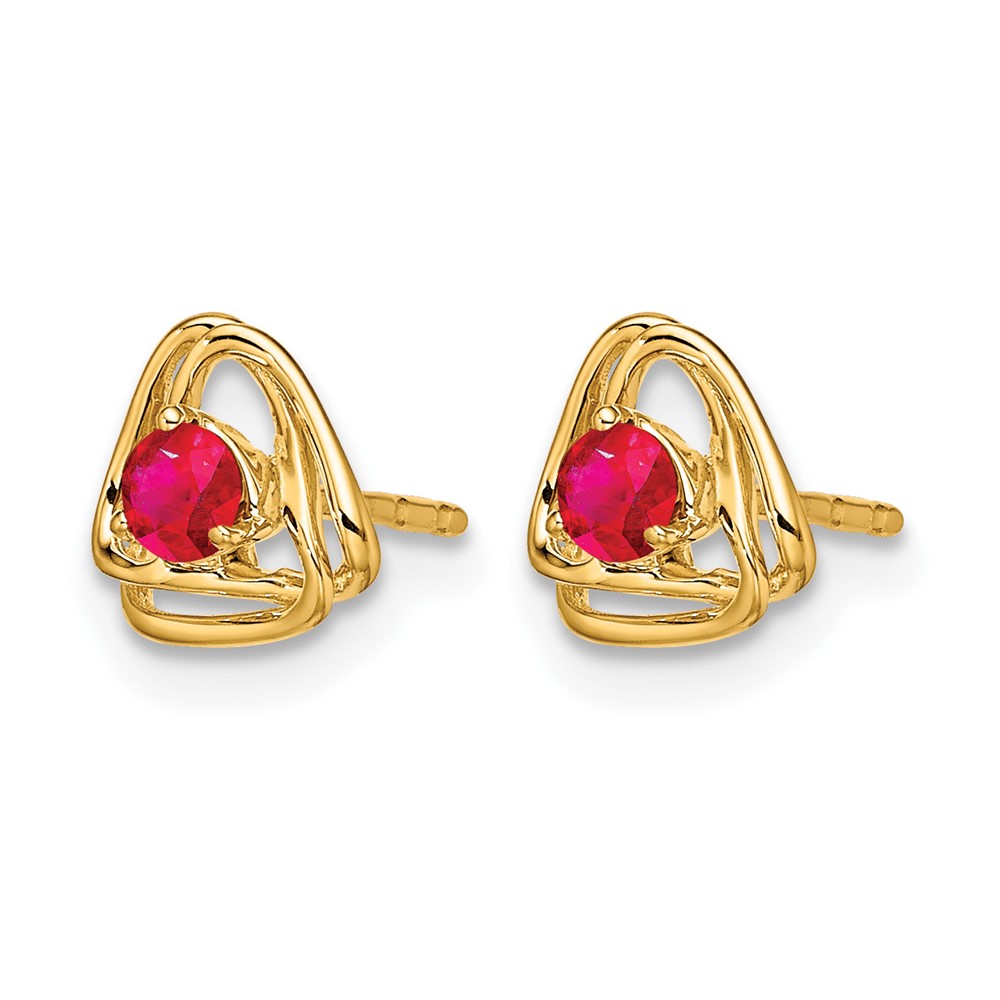 14k Amethyst Post Earrings (EM7395-AM-Y)