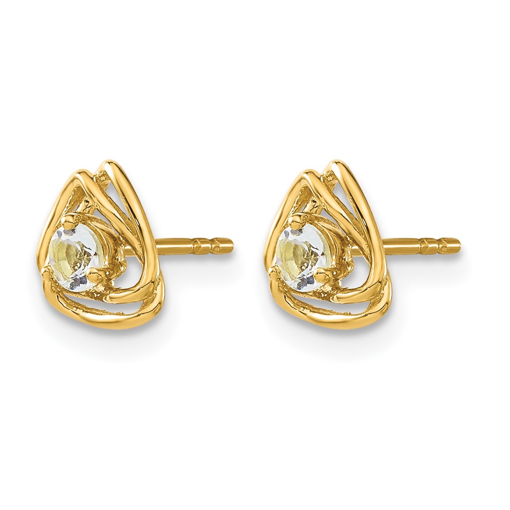14k Aquamarine Post Earrings (EM7395-AQ-Y)