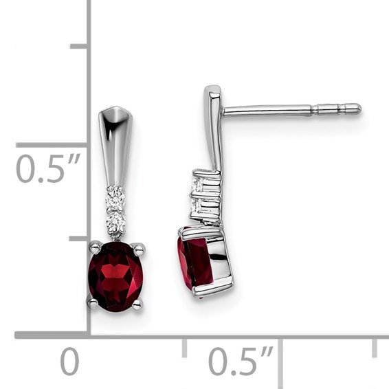 Gemstone & Diamond Dangle Earrings