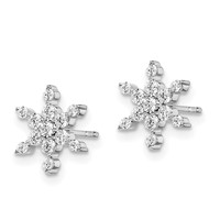 14K White Gold 0.50 Carat Lab Grown Diamond VS SI+ G+ Complete Star Post Earrings view 2