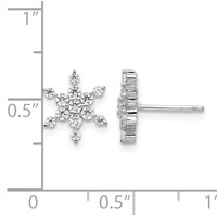 14K White Gold 0.50 Carat Lab Grown Diamond VS SI+ G+ Complete Star Post Earrings view 4